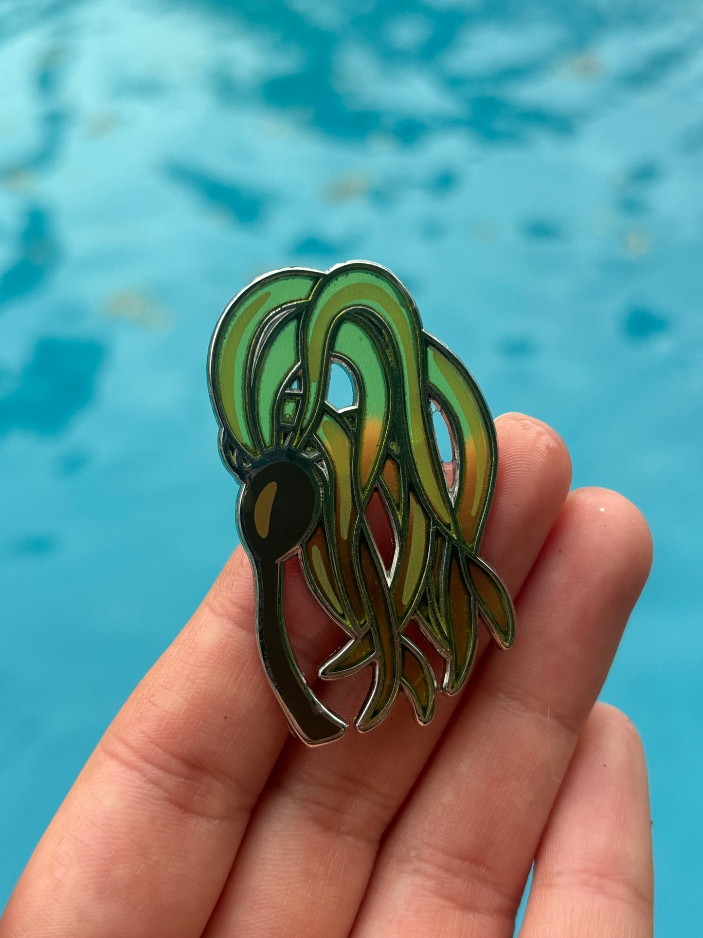 Bull kelp enamel pin