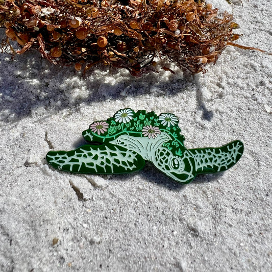 Green sea turtle pin (Greene Bean)