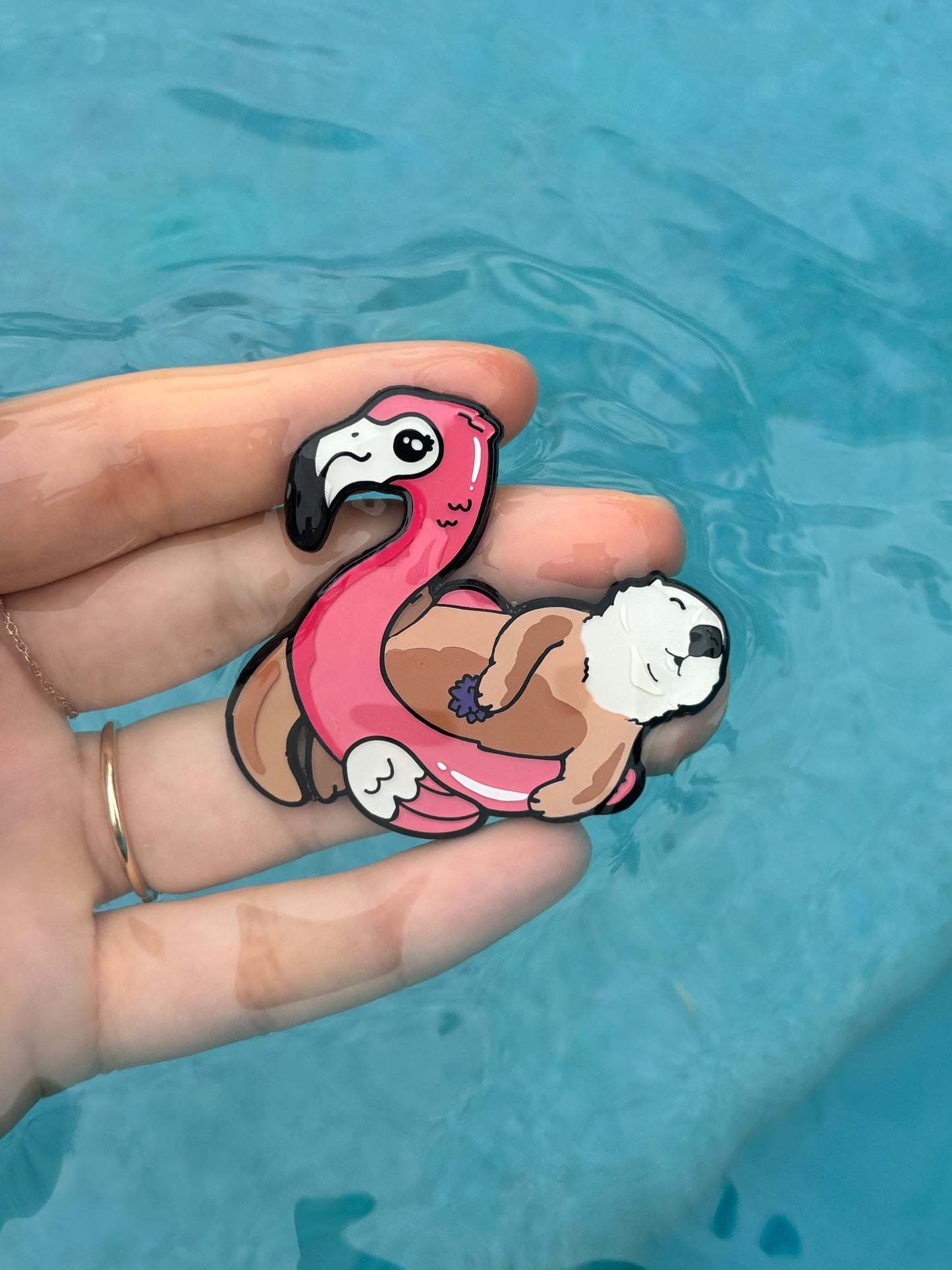 Summer sea otter enamel pin • Patreon exclusive
