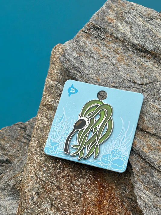 Bull kelp enamel pin