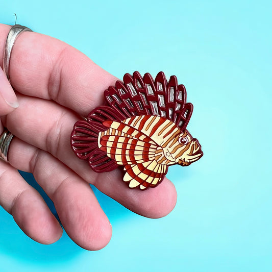 Lionfish enamel pin • Patreon exclusive