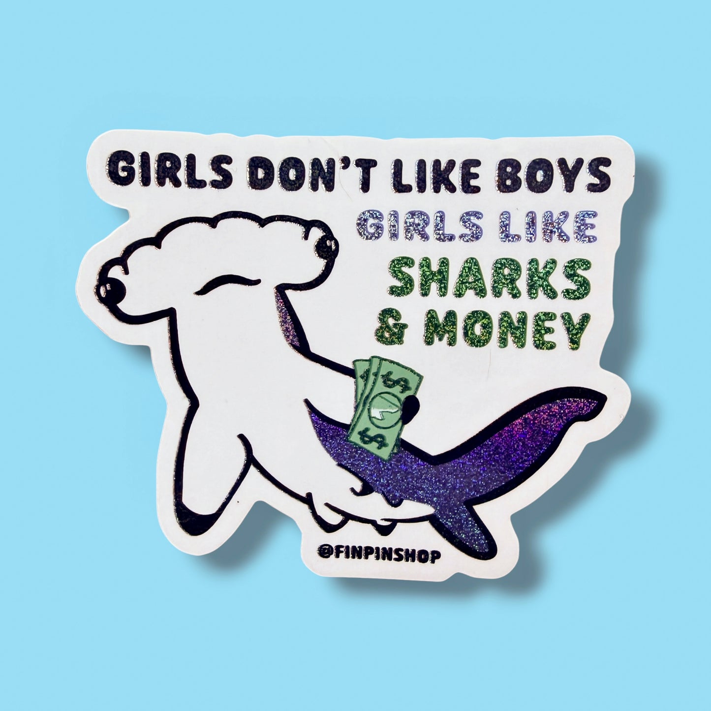 Sharks and money sticker • August 2026 Patreon