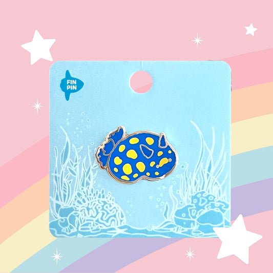 California blue dorid enamel pin • Patreon exclusive