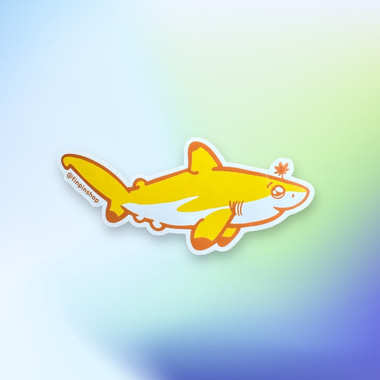 Maple Leaf Shark Sticker