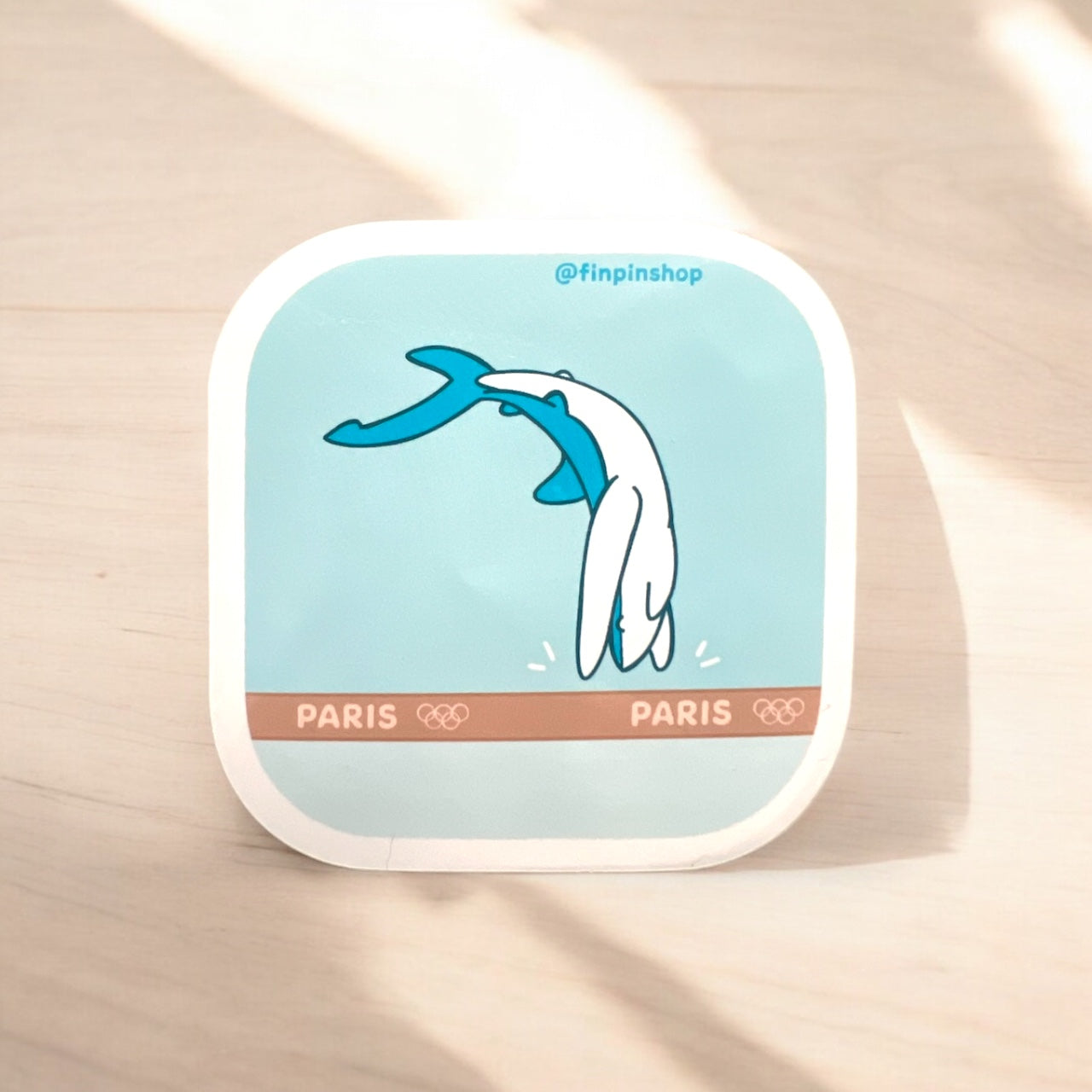 July 2024 Patreon Olympic Gymnast Shark Sticker