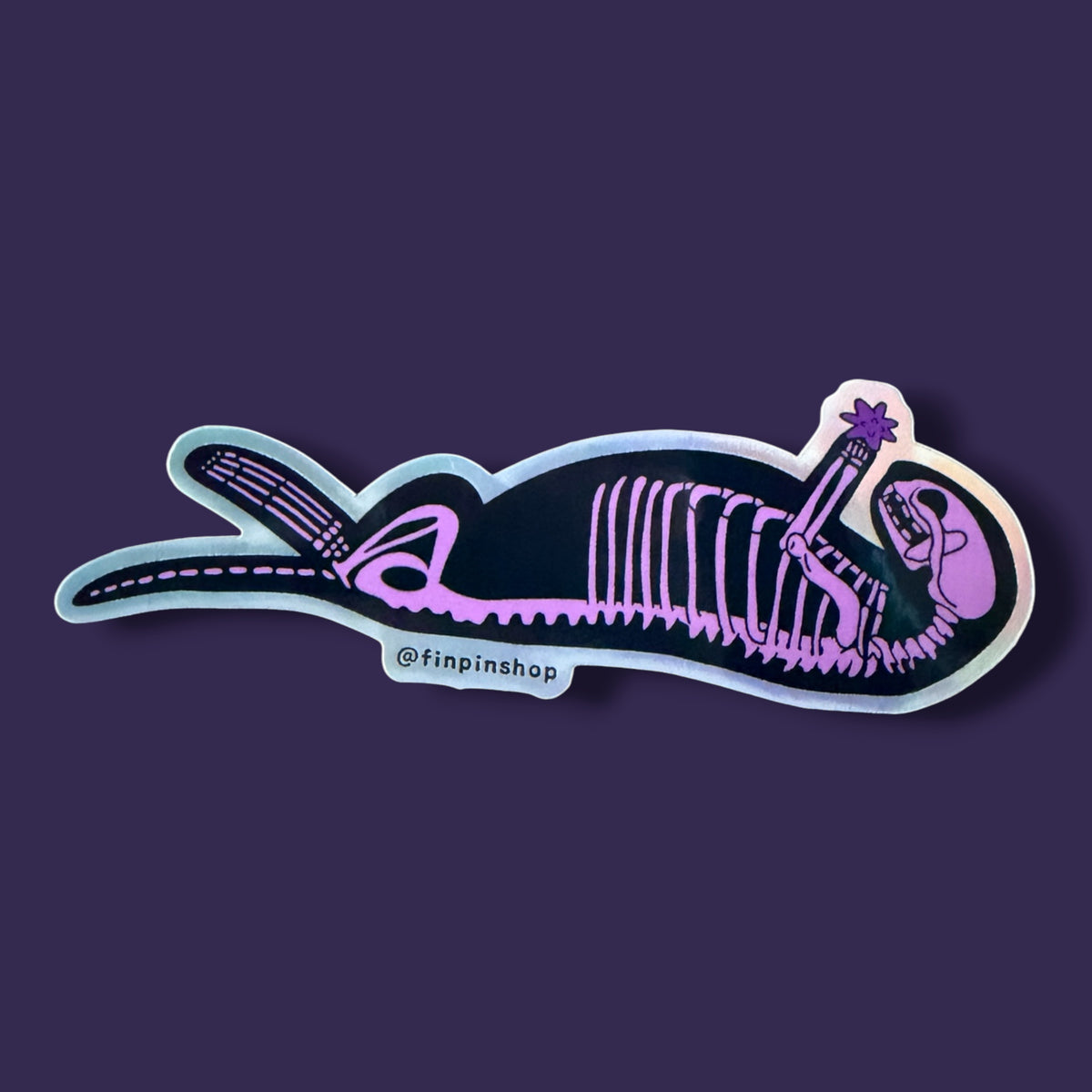 Sea otter skeleton sticker • September 2026 Patreon