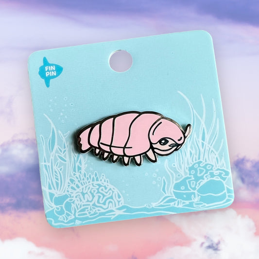 Giant isopod enamel pin (pink) • Patreon exclusive