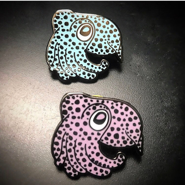 bobtail squid enamel pin