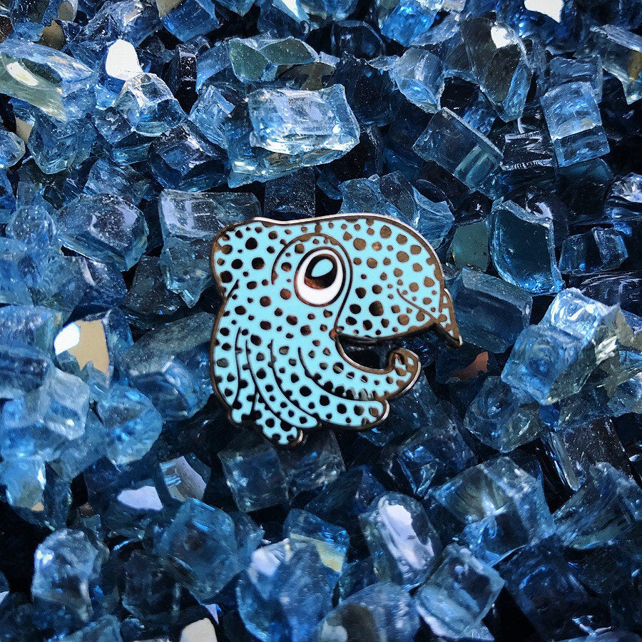 bobtail squid enamel pin