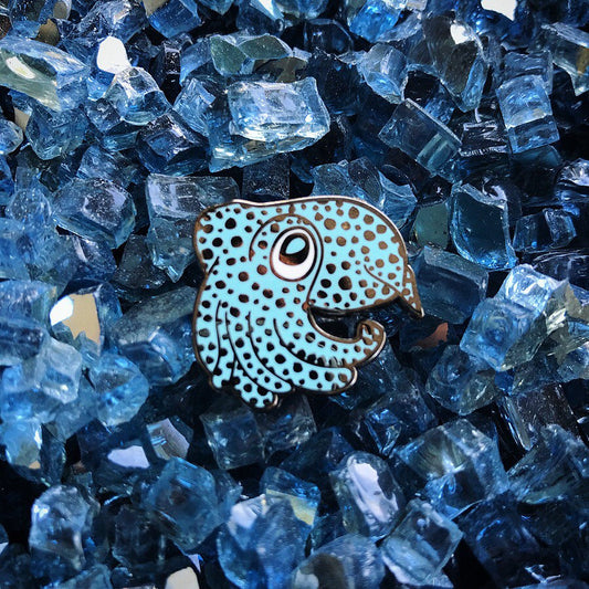 bobtail squid enamel pin