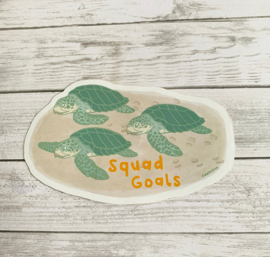 olive ridley sea turtle sticker • donation inwater research
