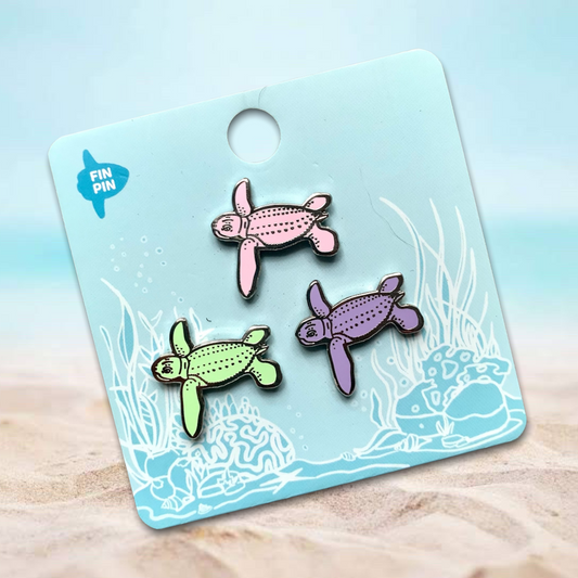 PATREON • Leatherback sea turtle hatchlings mini pin set