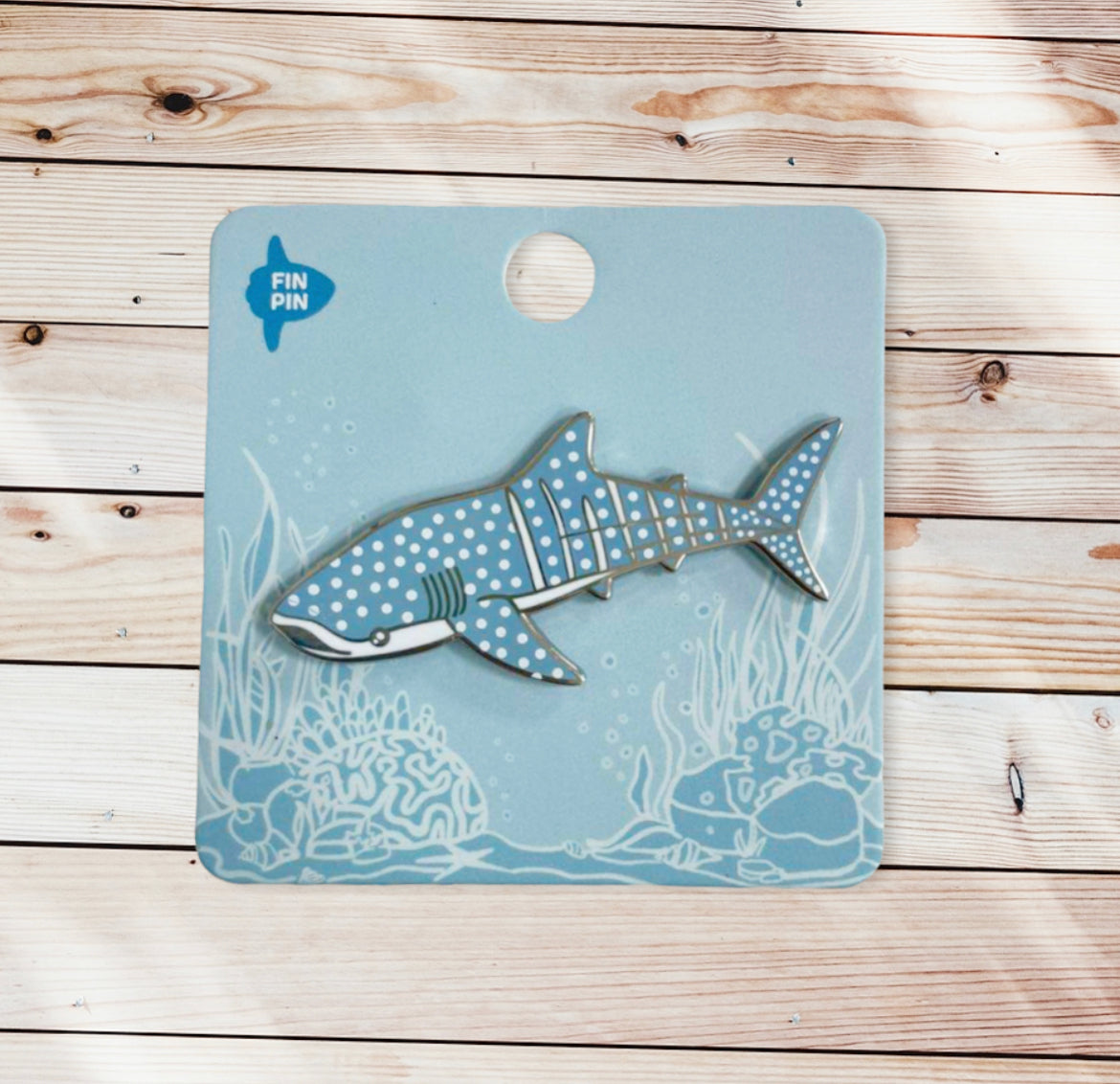Whale shark enamel pin - Donation Item