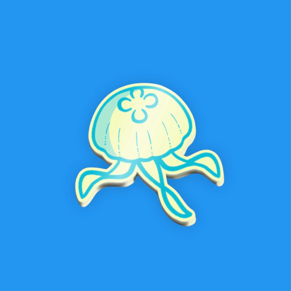 january jelly patreon sticker (glow in the dark)
