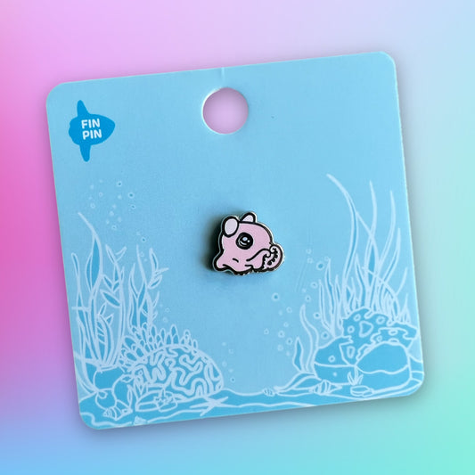 Flapjack octopus enamel pin pink