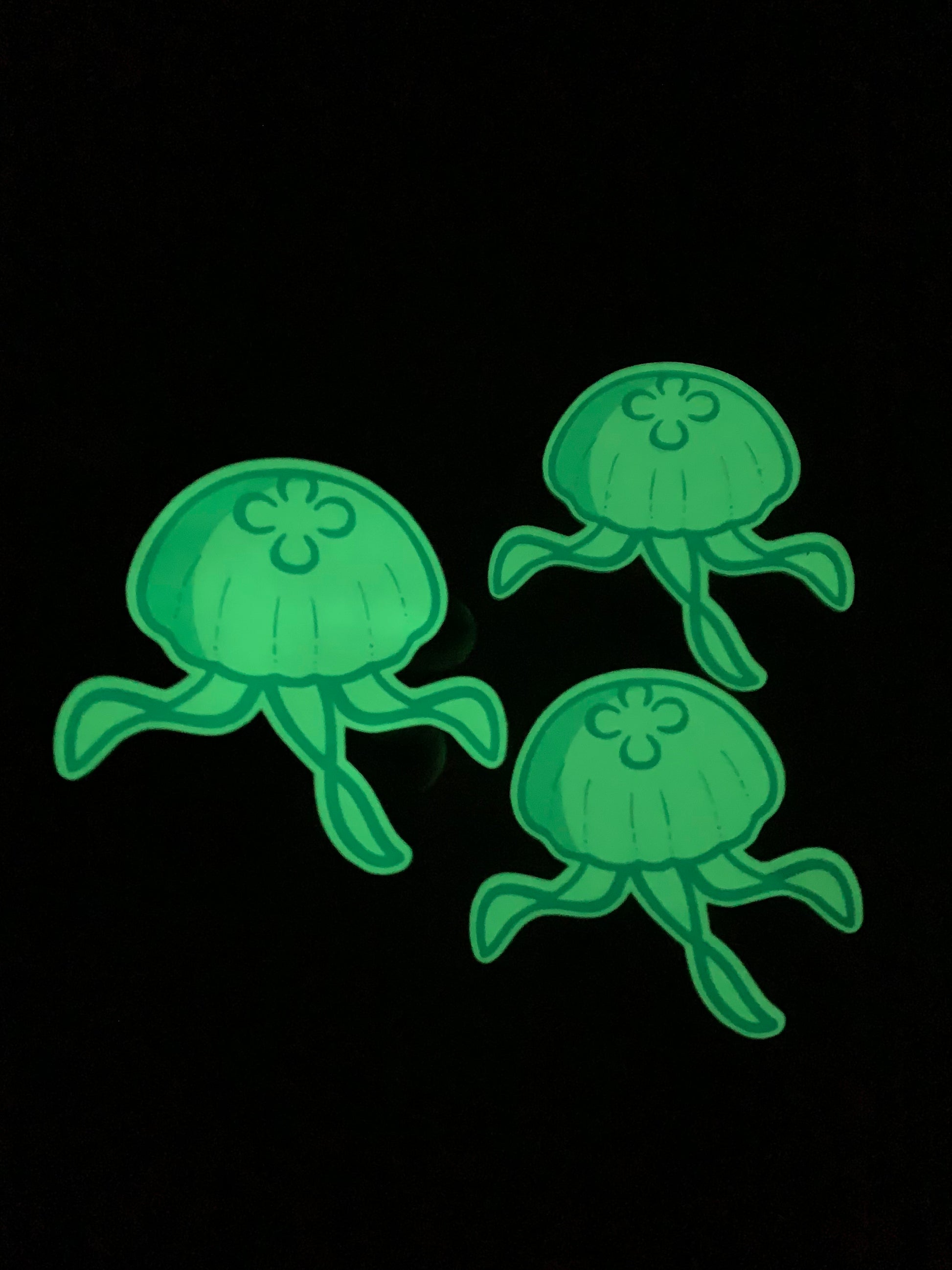 january jelly patreon sticker (glow in the dark)