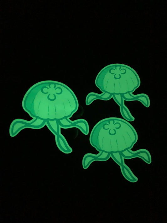 january jelly patreon sticker (glow in the dark)