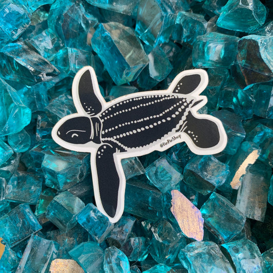 leatherback sea turtle sticker - donation item