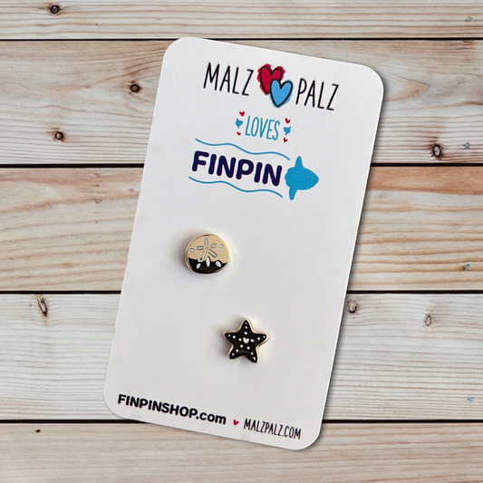 Fin Palz • Sand dollar and Sea star pin set
