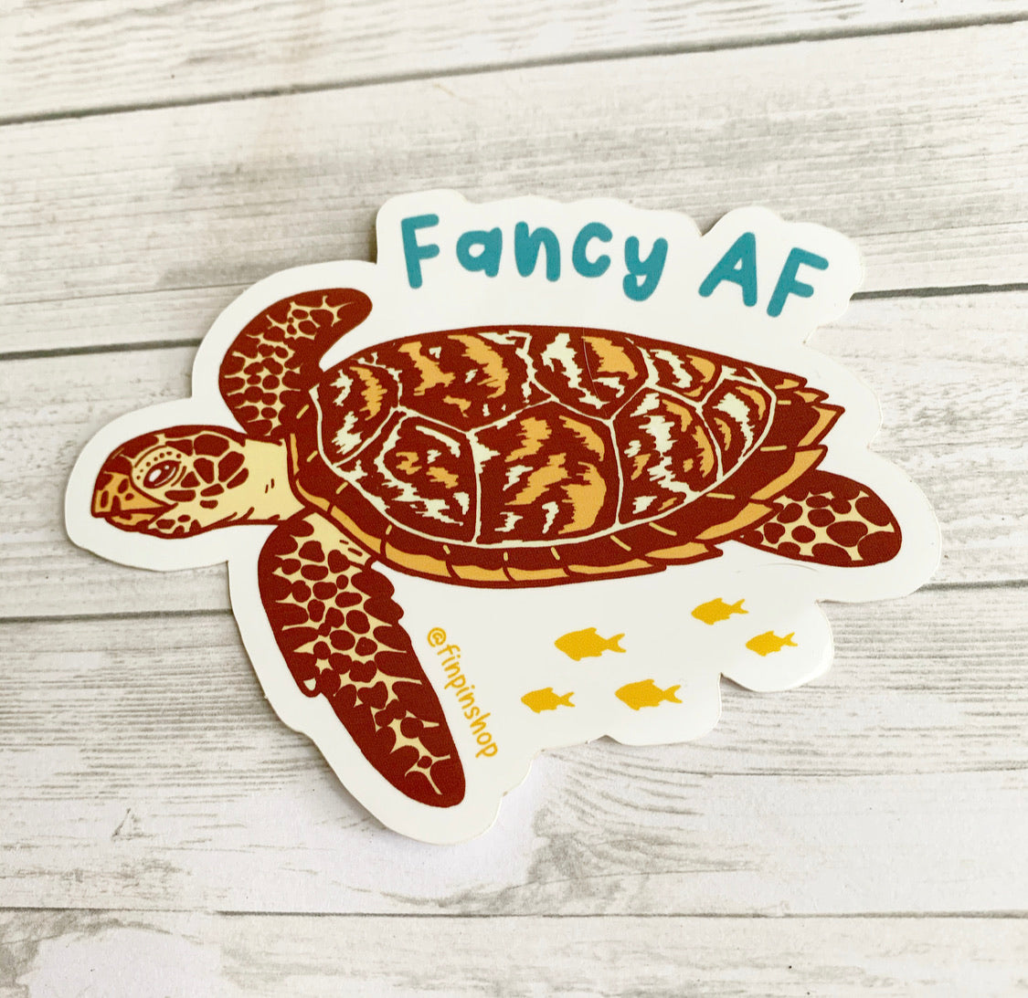 hawksbill sea turtle sticker • donation inwater research