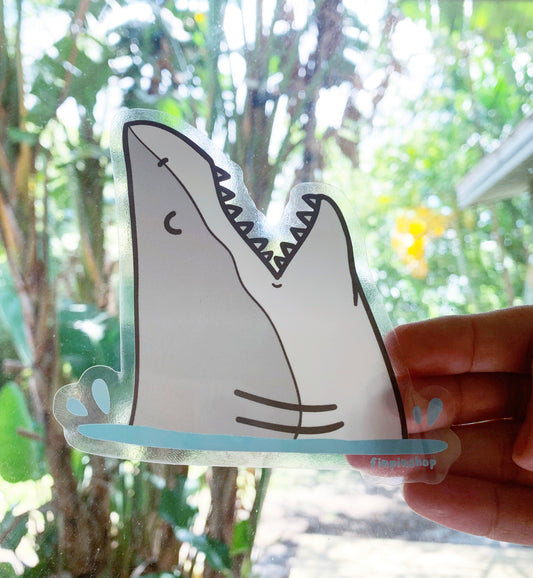 shark breach! sticker