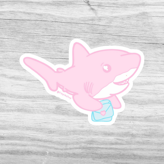 shark love letters sticker