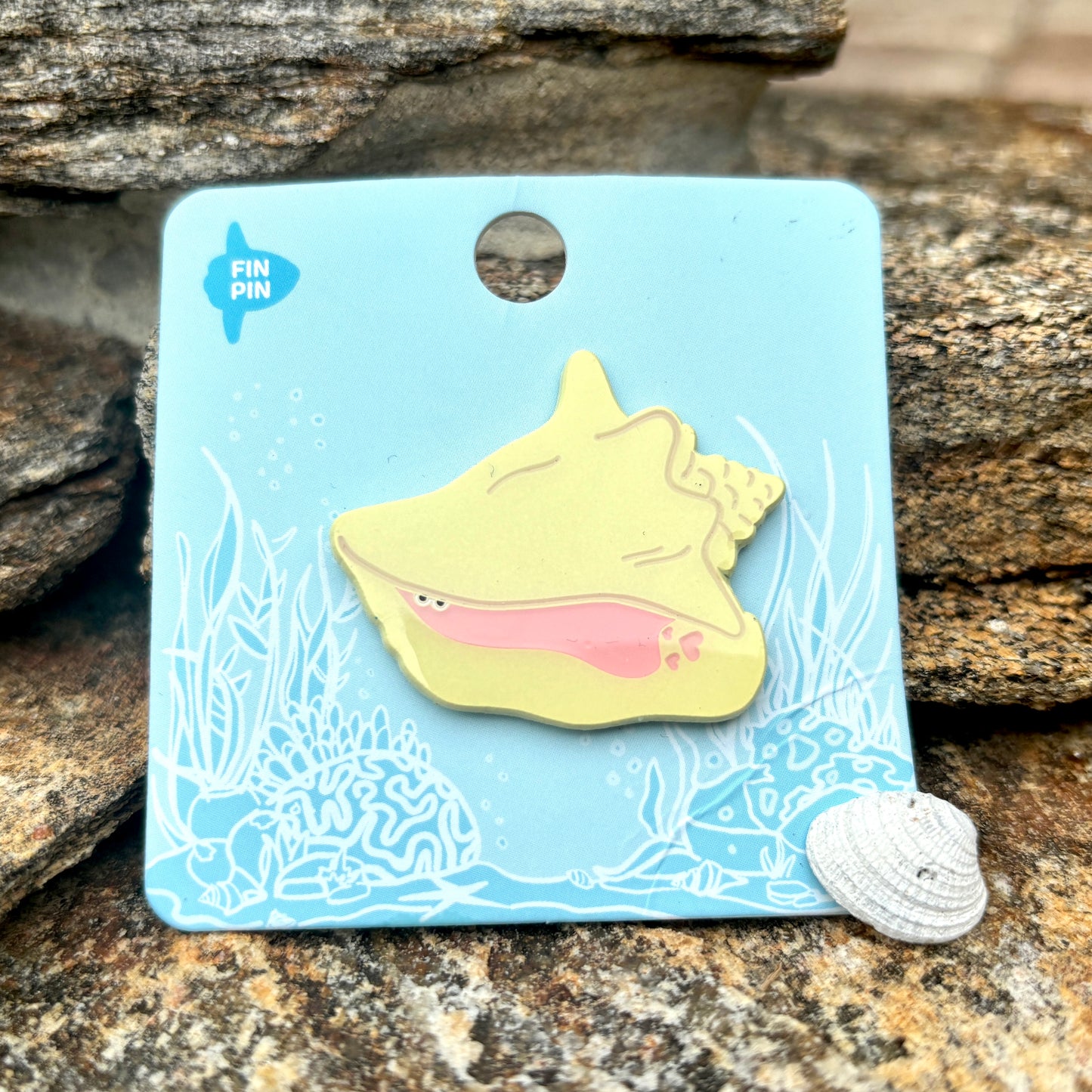 Queen conch enamel pin