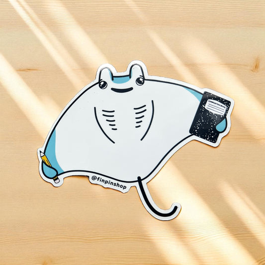 August 2025 Patreon • Mobula ray sticker