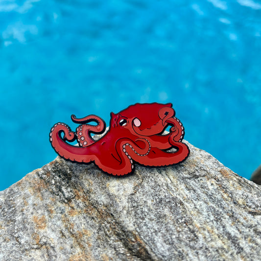 Giant Pacific Octopus enamel pin • Patreon exclusive