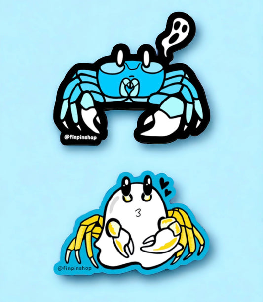 October 2023 Patreon Spooky Ghost Crab Stickers