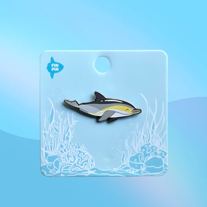 Common dolphin enamel pin