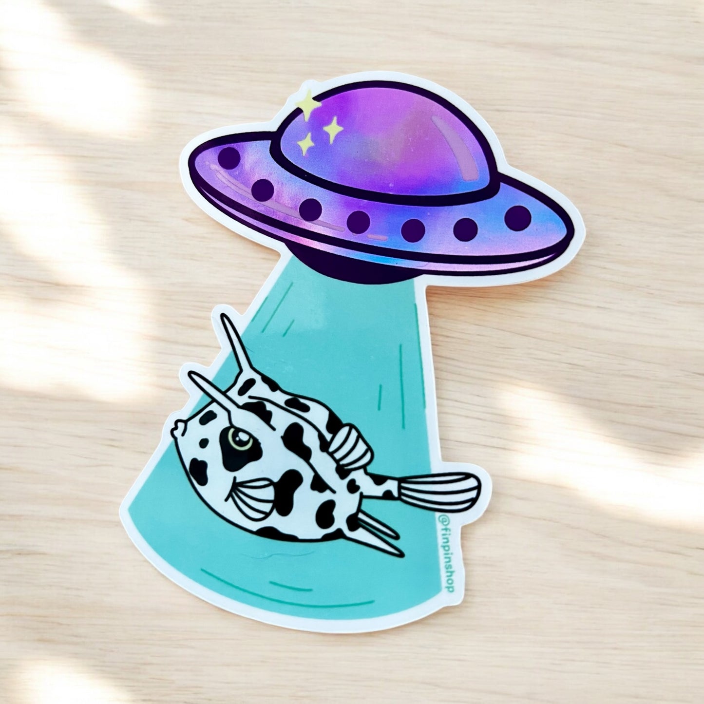 June 2025 Patreon • Alien cowfish sticker
