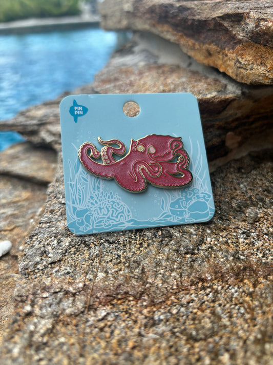Giant Pacific Octopus enamel pin