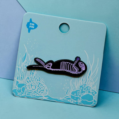 Sea Otter Skeleton Pin Skelepin