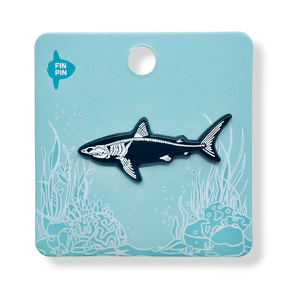 Shark Skeleton Enamel Pin Skelepin