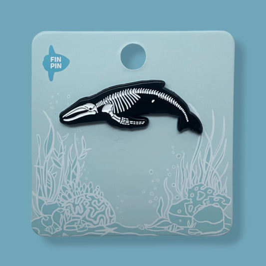 Humpback Whale Skeleton Enamel Pin Skelepin