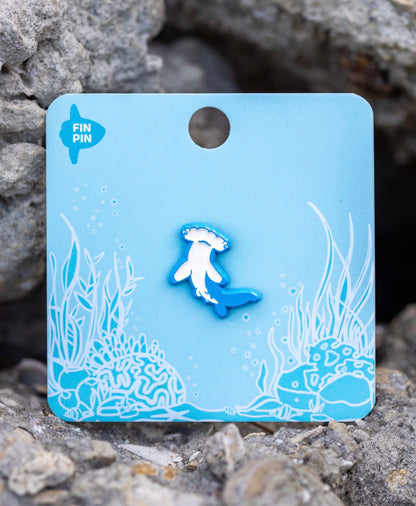 Full set of 5 mini shark and ray enamel pins