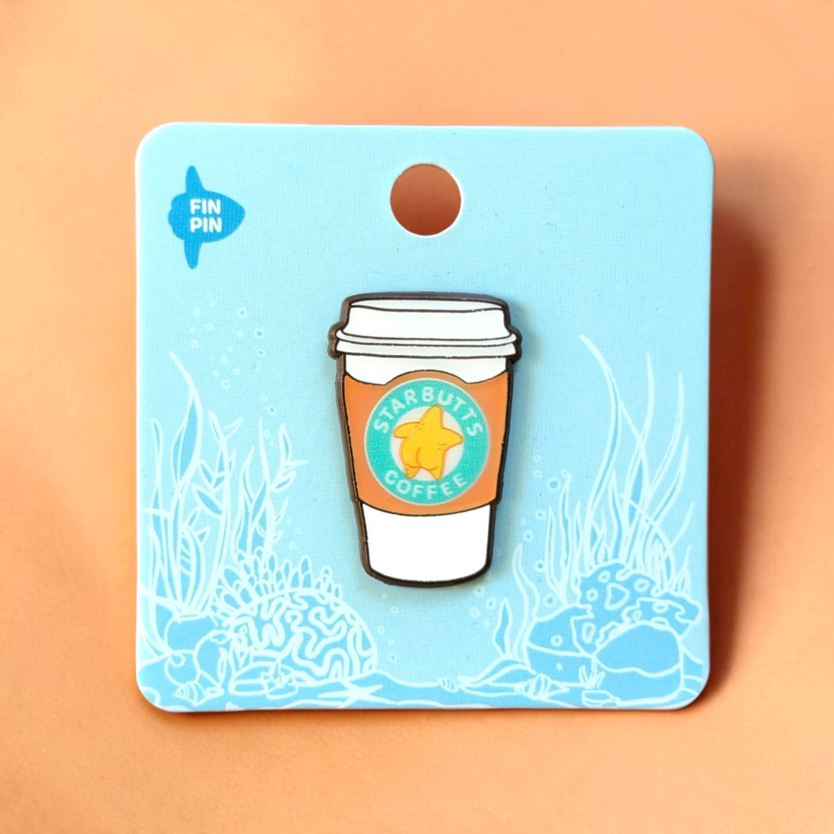 Starbutts coffee enamel pin • Patreon