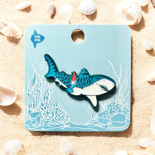 Tiger shark popsicle pin • Patreon exclusive