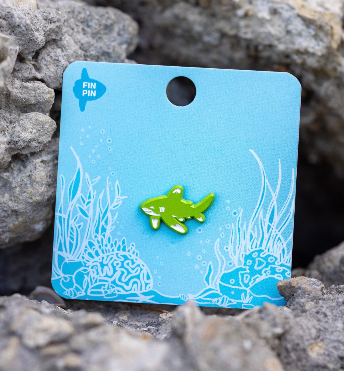 Full set of 5 mini shark and ray enamel pins