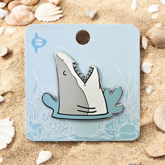 Great white shark pin
