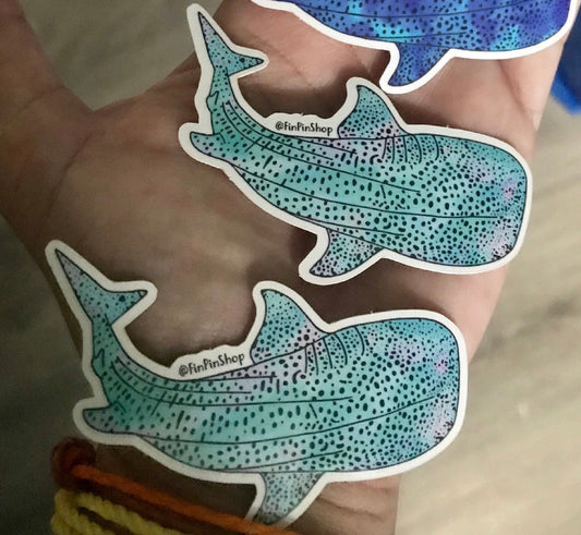 Whale Shark Sticker light blue