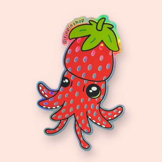 April 2026 Patreon • Strawberry squid sticker