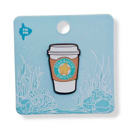 Starbutts coffee enamel pin