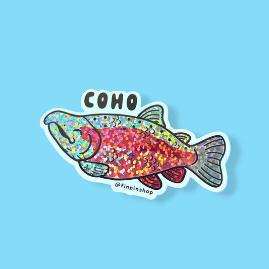 Coho salmon sticker