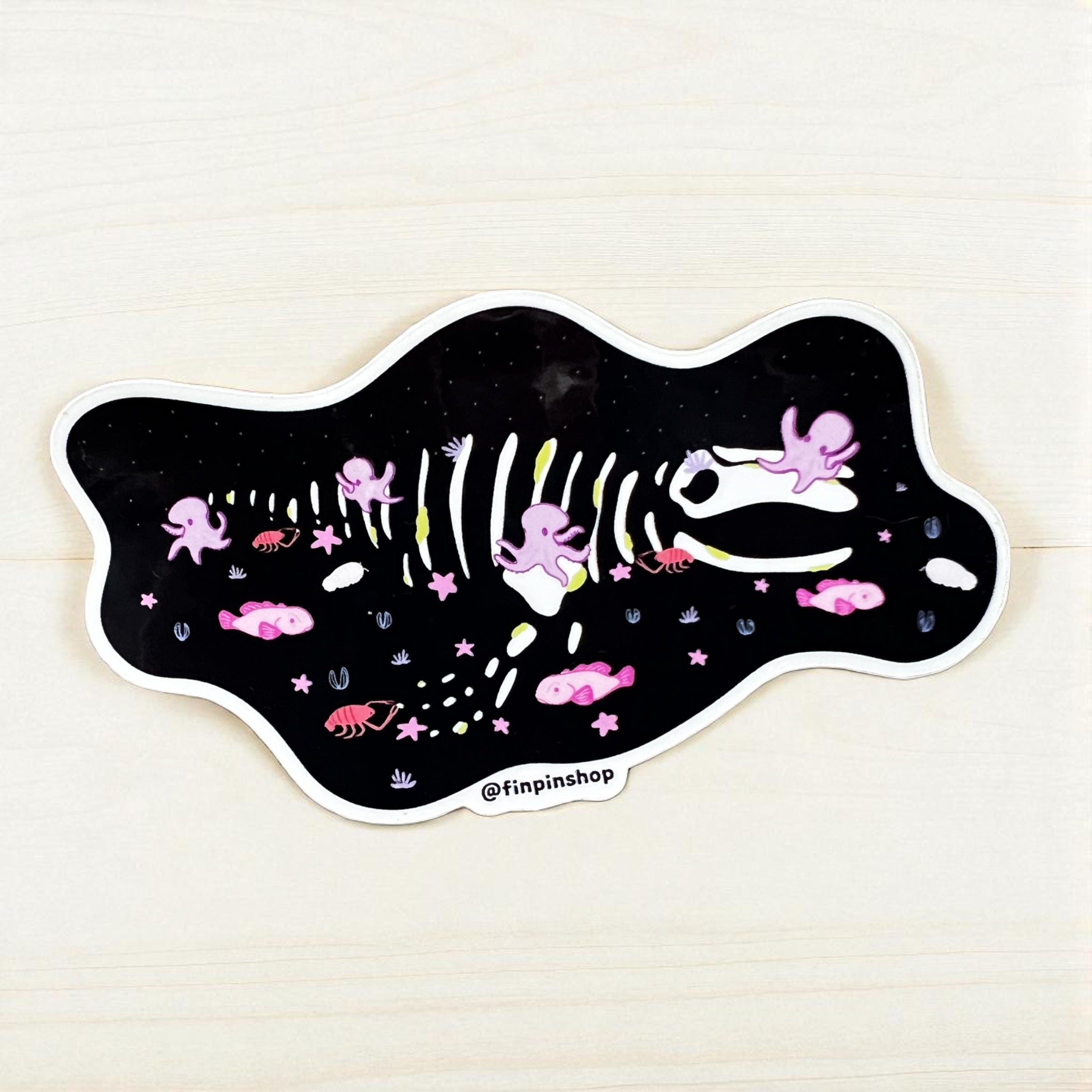October 2025 Patreon • Whale fall sticker – Fin Pin Shop