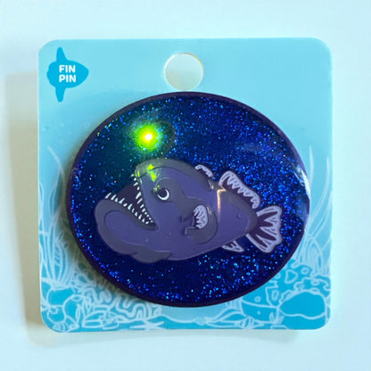 Anglerfish light up pin