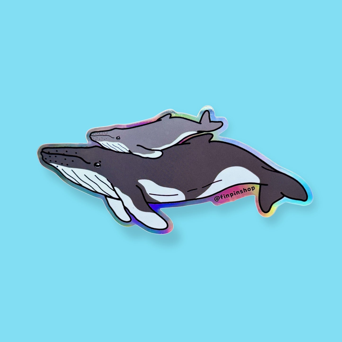 March 2026 Patreon • humpback whale mom and calf sticker