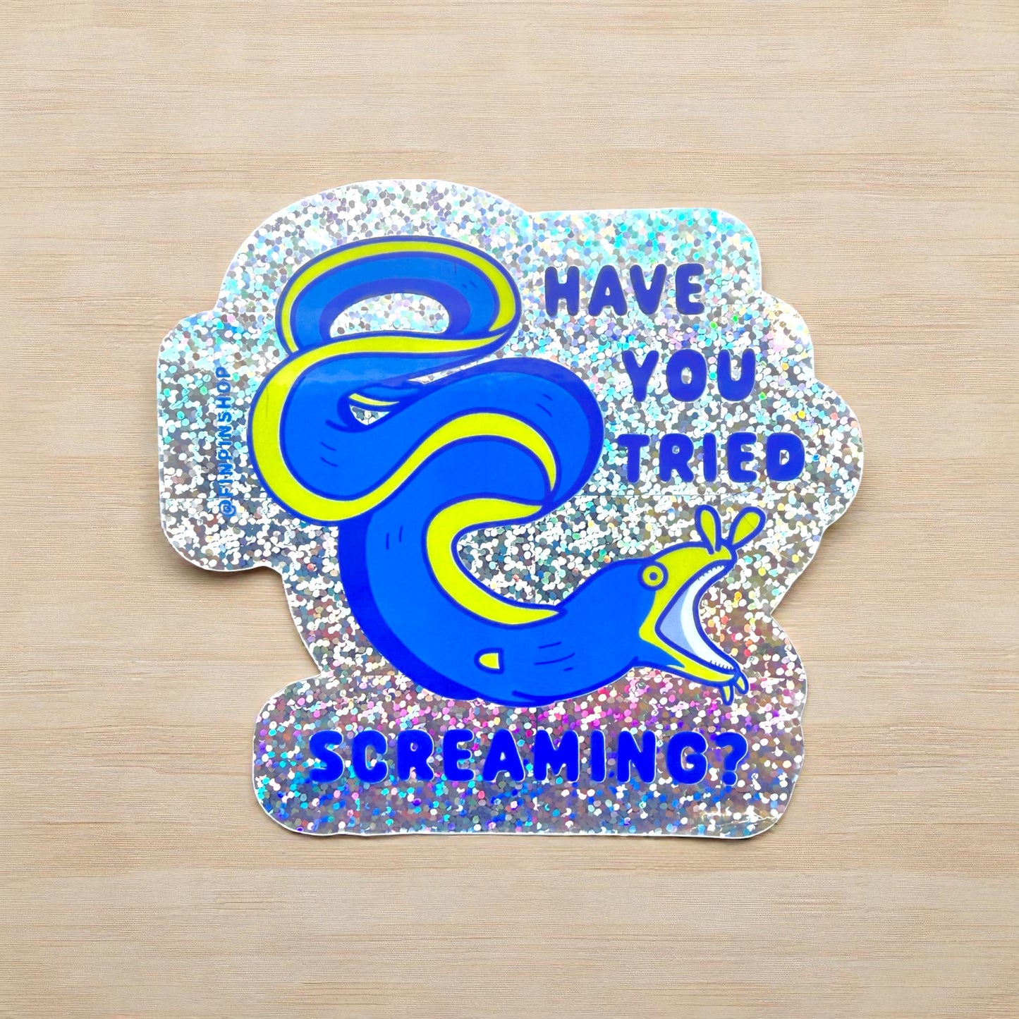 November 2025 Patreon • Screaming ribbon eel sticker