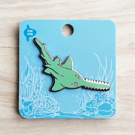 Green sawfish pin • Patreon exclusive